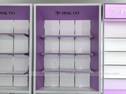 Purple Pink Wall Cabinet Wig Wall Display