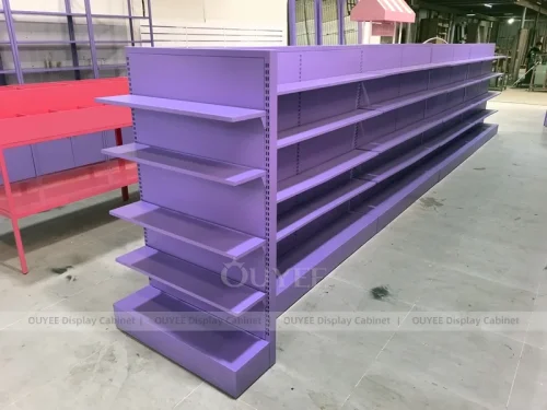 Purple Tiered Gondola Display