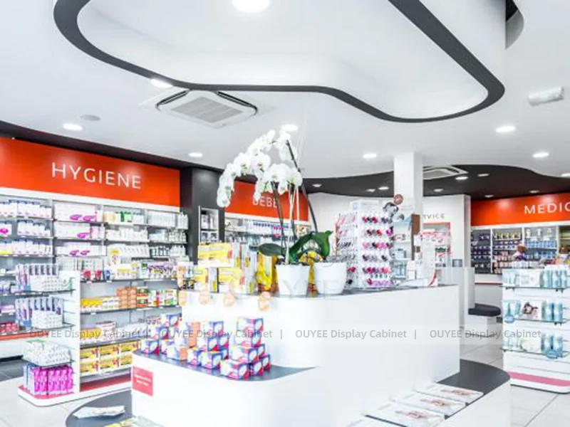 Red Accent Pharmacy Shelving - Image 3