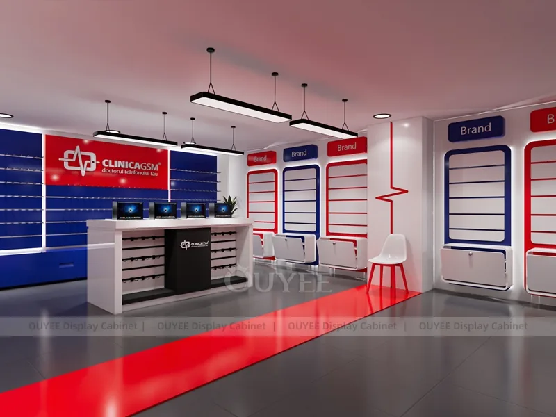Red And Blue Phone Display Fixture - Image 3
