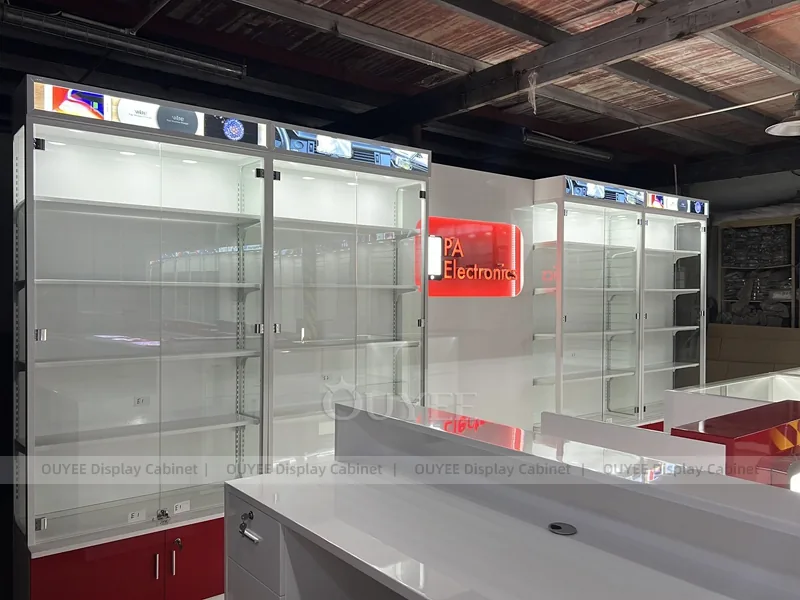 Red And Gold Complete Phone Store Fixture - Image 3