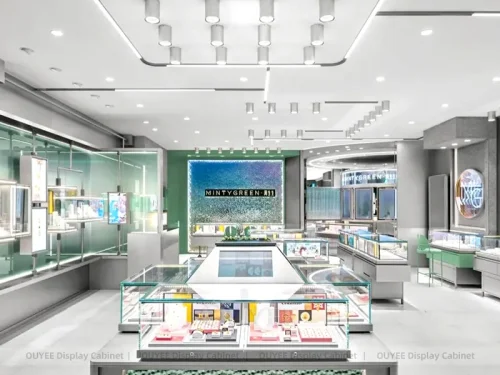 Refined Beige Jewelry Display Table 01