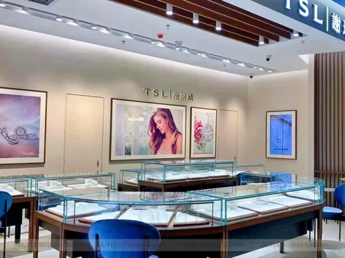 Refined Beige Jewelry Display Towers 01