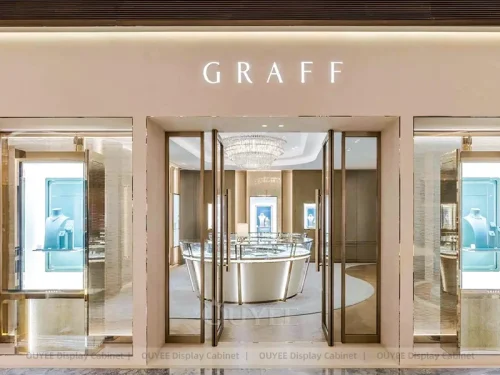 Refined Champagne Gold Jewelry Showcases 01