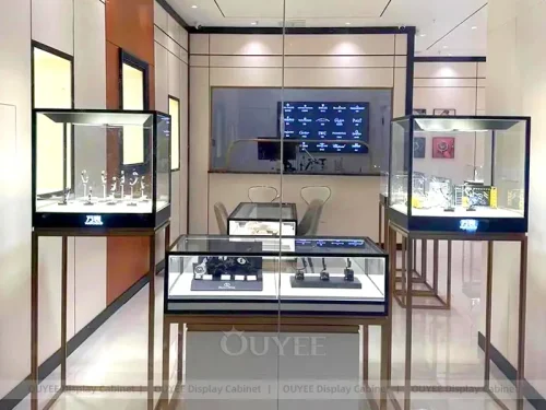 Refined Fluted Wood Jewelry Showcases 01