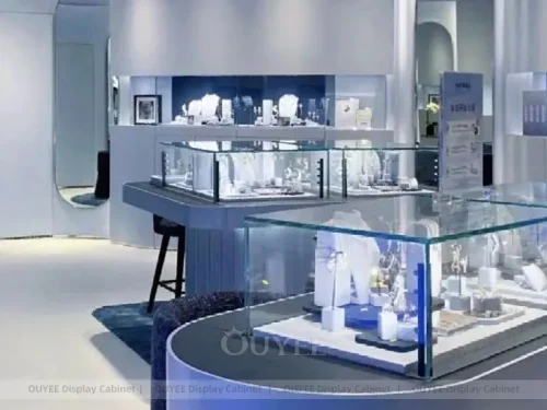 Refined Marble Accent Jewelry Showcases 01