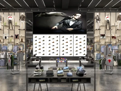 Shoe Apparel Feature Wall Apparel Shop Display