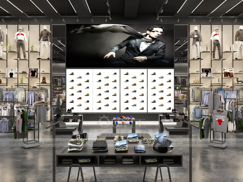 Shoe Apparel Feature Wall Apparel Shop Display