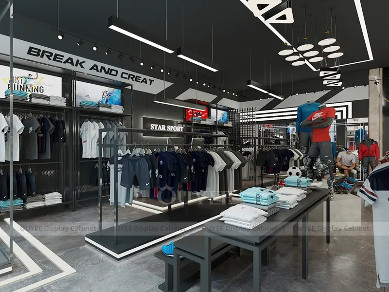 Streetwear Graphic Tables Clothing Store Display 01