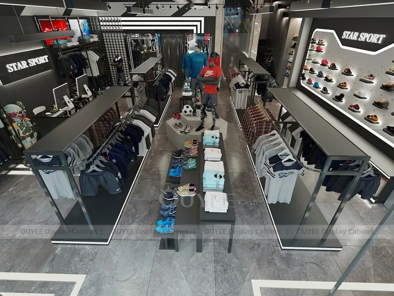 Streetwear Graphic Tables Clothing Store Display 12