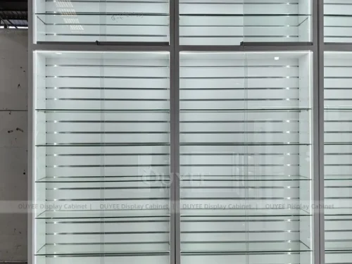 Tall White Slatwall Panels Wig Wall Display