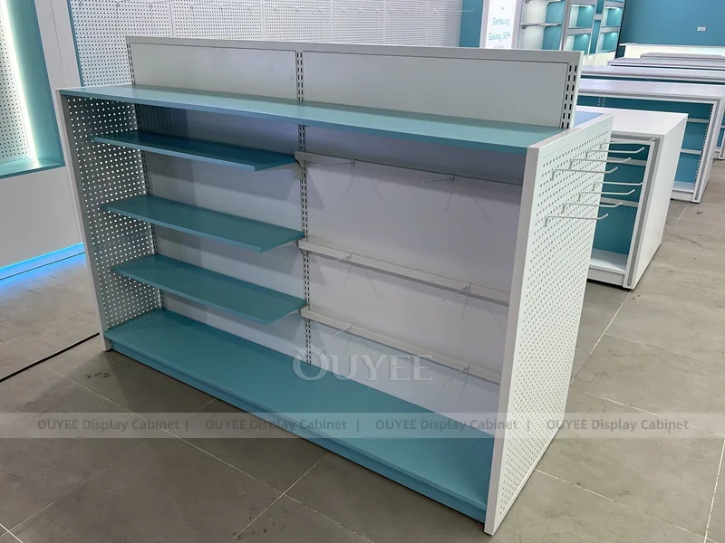 Teal And Blue Glass Phone Display Fixture - الصورة 2
