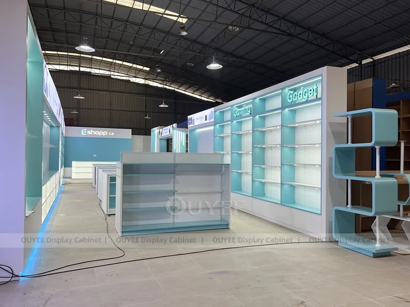 Teal And Blue Glass Phone Display Fixture - الصورة 9