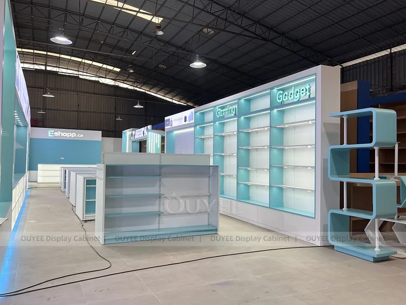 Teal And Blue Glass Phone Display Fixture - الصورة 10