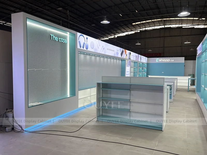 Teal And Blue Glass Phone Display Fixture - الصورة 11