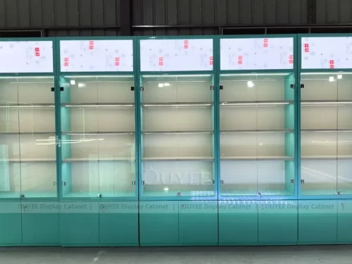 Teal And Blue Glass Phone Display Fixture