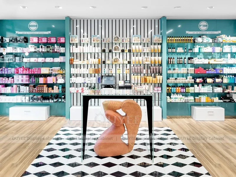 Teal Pharmacy Wall Shelving - Image 2