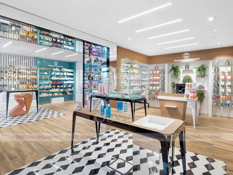 Teal Pharmacy Wall Shelving - Image 4