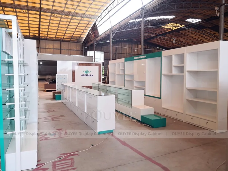 Teal White Pharmacy Counter