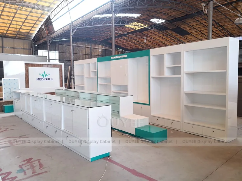Teal White Pharmacy Counter - Image 2