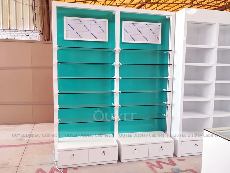 Teal White Pharmacy Counter - Image 3