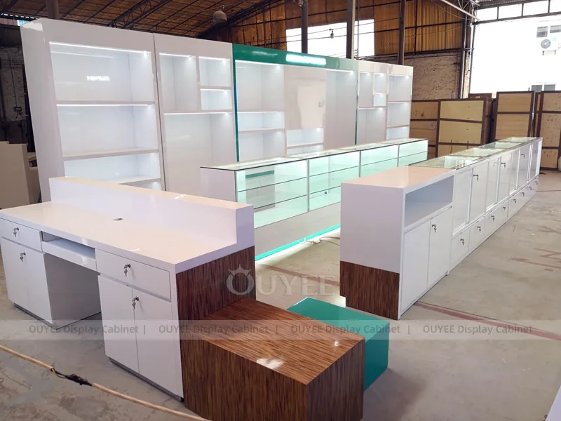 Teal White Pharmacy Counter - Image 5