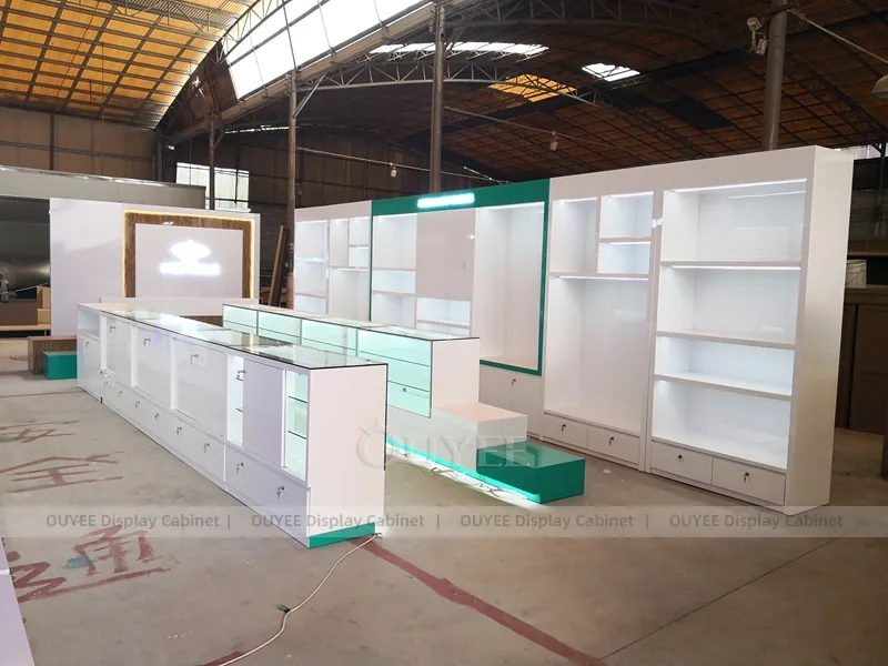 Teal White Pharmacy Counter - Image 6