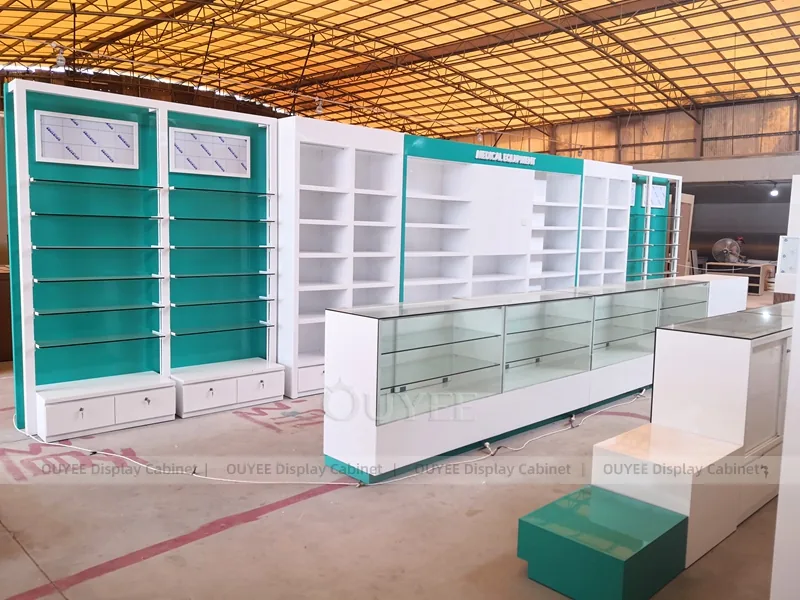 Teal White Pharmacy Counter - Image 7