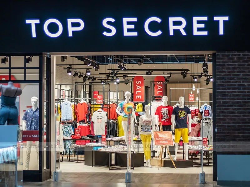 Top Secret Storefront Retail Clothing Display 01
