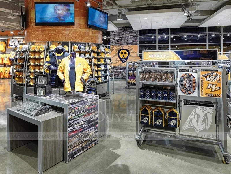 University Merch Kiosk Clothing Store Display 01