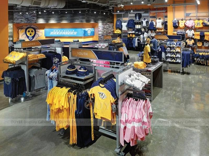 University Merch Kiosk Clothing Store Display 02