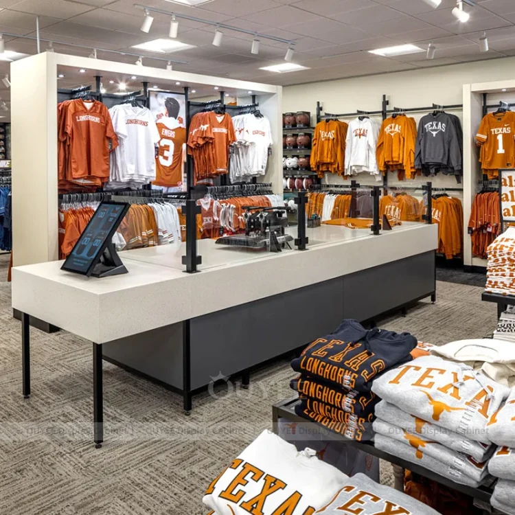 Varsity Store Display University Team Stair Merchandising Display System | Custom Display ...