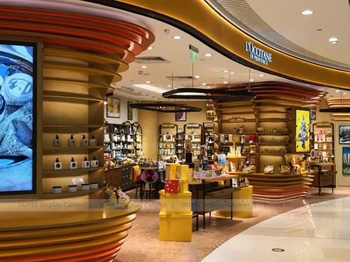 Warm Wood Beauty Store Display