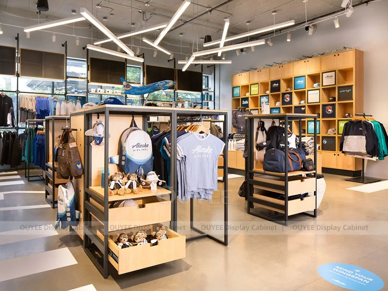 Warm Wood Boutique Island Apparel Shop Display 03