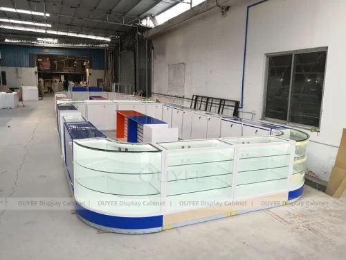 White And Blue Complete Phone Store Fixture
