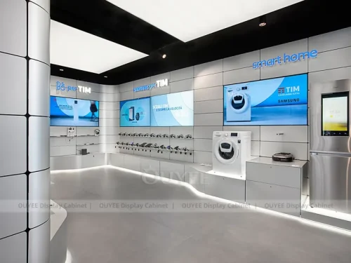 White And Blue Complete Phone Store Fixture