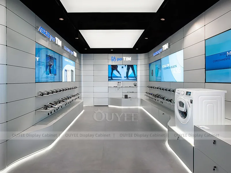 White And Blue Complete Phone Store Fixture - Image 4