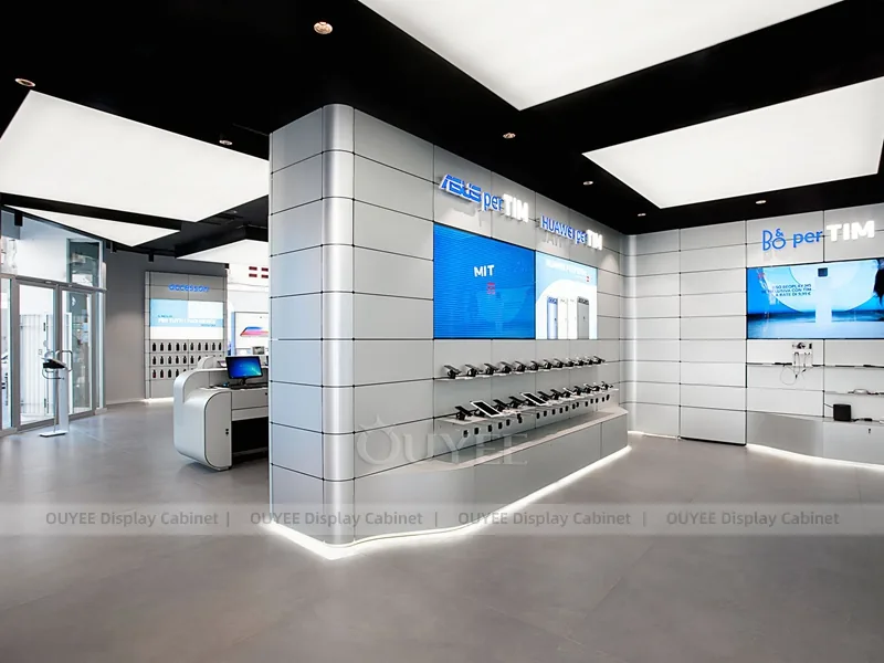 White And Blue Complete Phone Store Fixture - Image 8