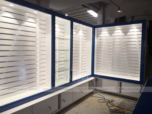 White And Blue LED Phone Display Fixture
