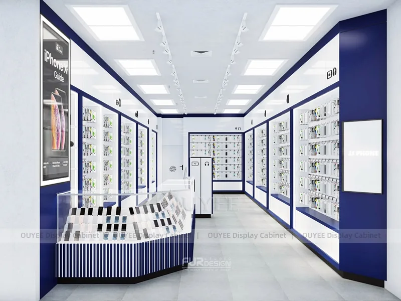 White And Blue LED Phone Display Fixture - Image 4