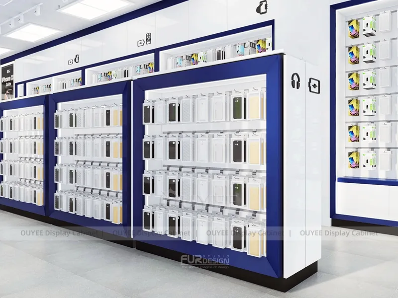 White And Blue LED Phone Display Fixture - Image 5