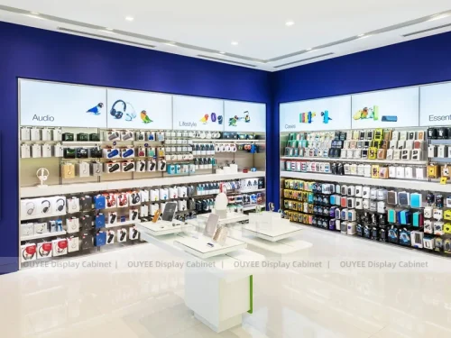 White And Blue LED Phone Display Fixture