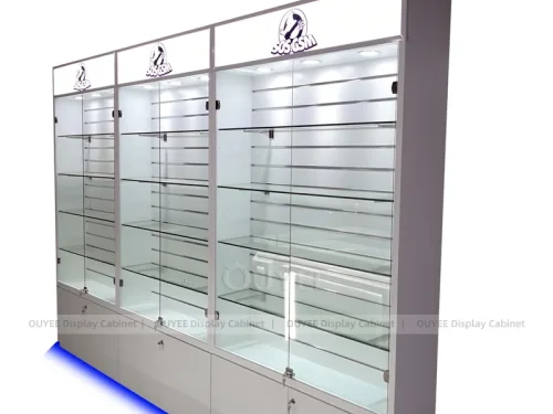 White And Blue LED Phone Display Fixture