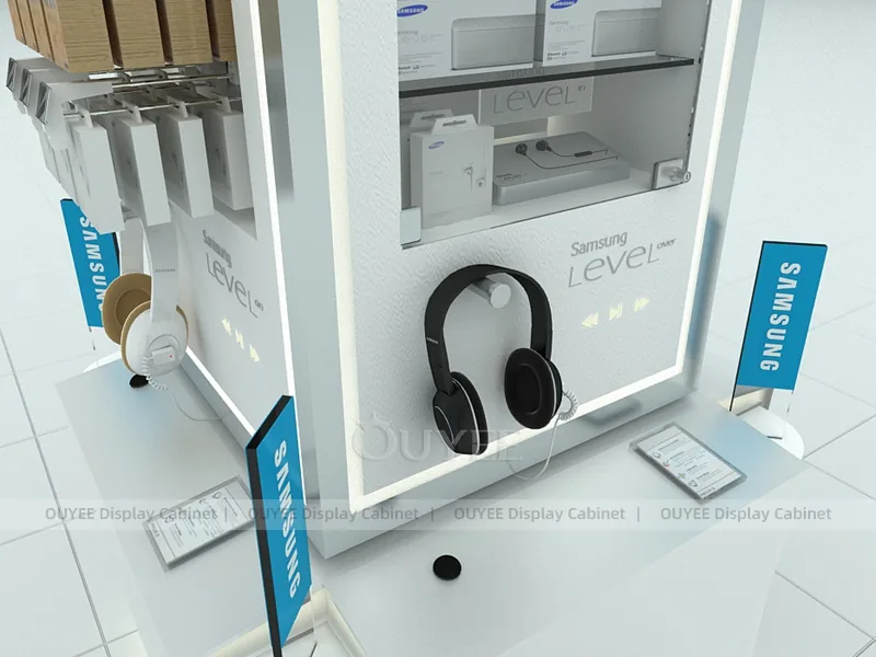 White And Blue LED Phone Display Fixture - الصورة 3