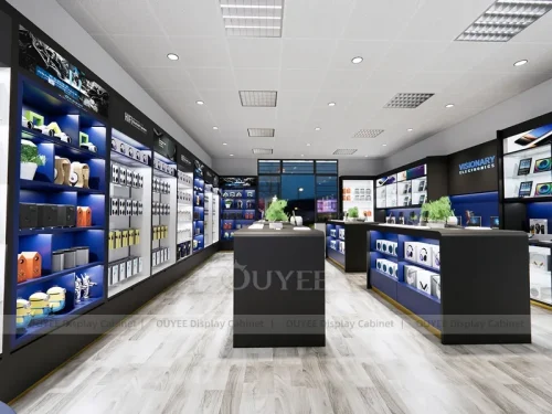 White And Blue LED Phone Display Fixture