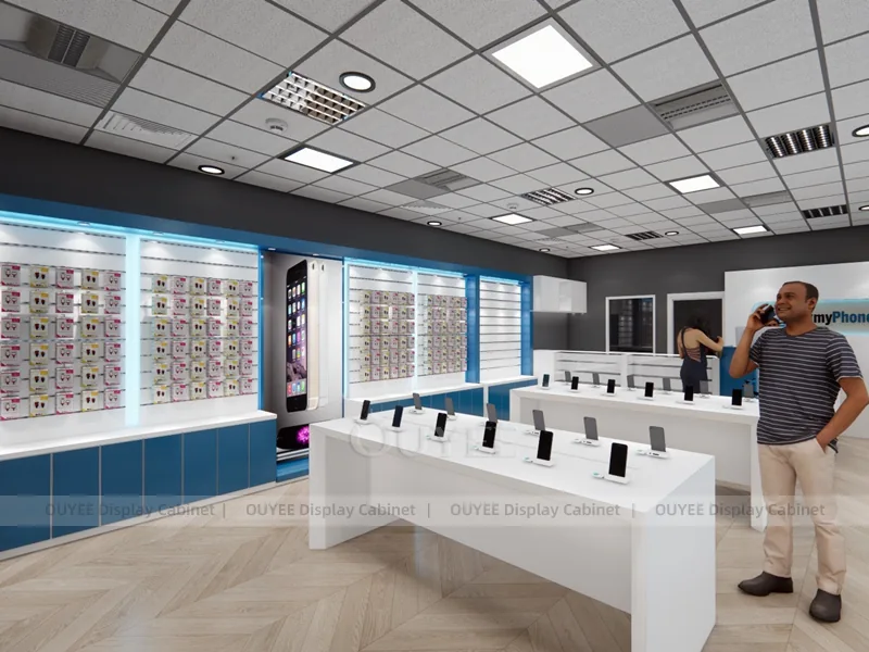 White And Blue LED Phone Display Fixture - Image 2