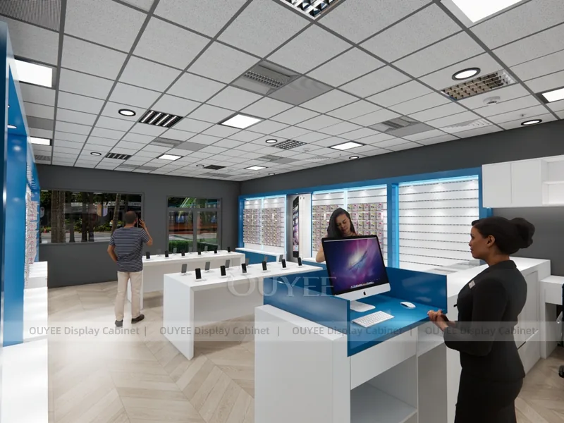 White And Blue LED Phone Display Fixture - Image 5