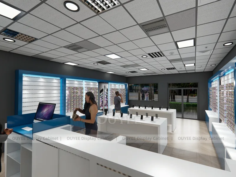White And Blue LED Phone Display Fixture - Image 6