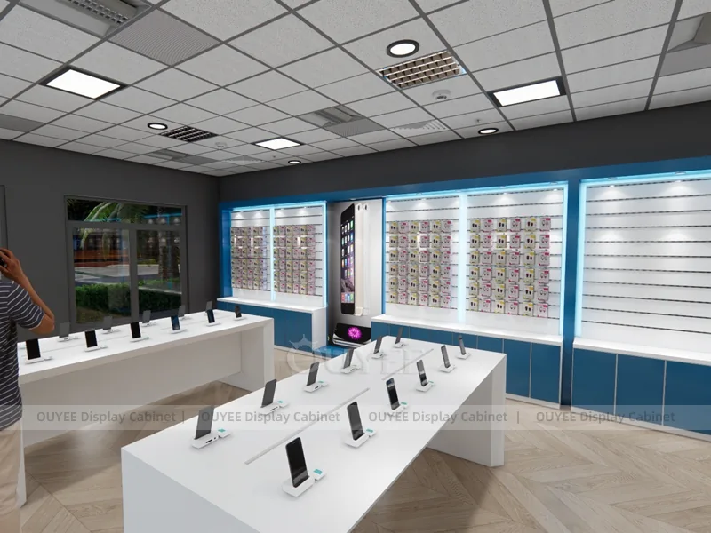 White And Blue LED Phone Display Fixture - Image 8