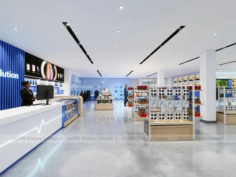 White And Blue LED Phone Display Fixture - Image 2